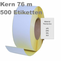 Thermoetiketten, 100mm x 200mm, weiss, permanent, Perforation