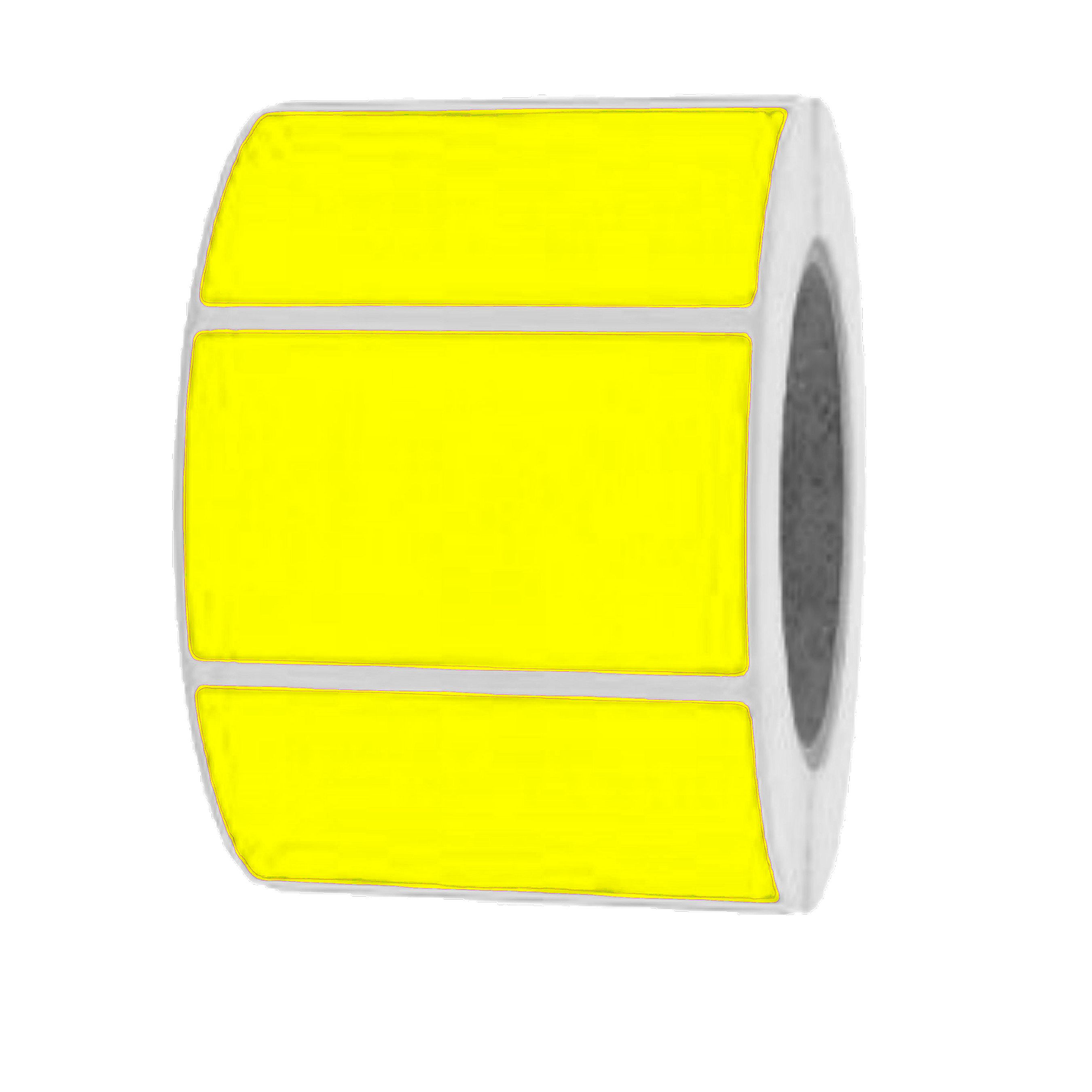76 x 51mm Neon Fluoreszierend Gelb CLEARANCE Aufkleber/Etiketten 